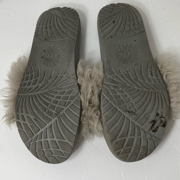 UGG Pre-Owned Women’s Royale Slide Sandals Faux Fur Size 10 “as is” - Picture 7 of 8